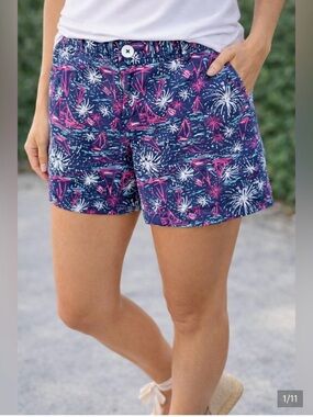 {Lilly Pulitzer} Rare "Sparks Fly" Callahan Shorts 100% cotton Women’s 10